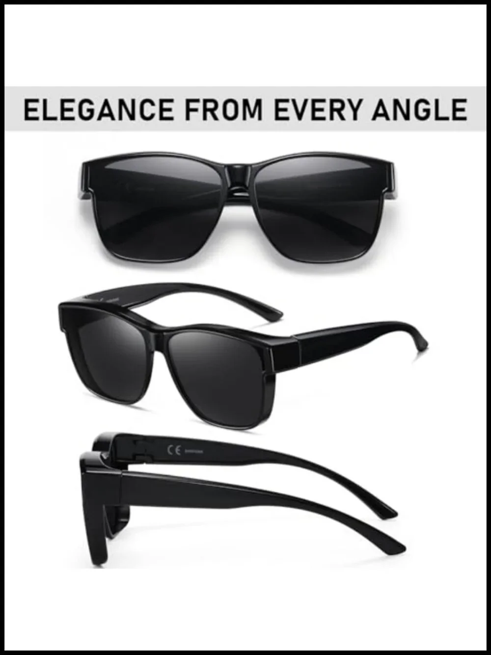 Polarized Sunglasses Fit Over Glasses TR90 Frame UV400 Protection